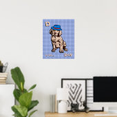 Speciaal gepersonaliseerd blauw spelneursery art - poster (Thuiskantoor)
