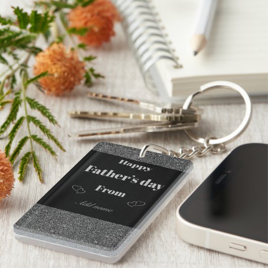 Speciaal gepersonaliseerd cadeau voor de dag van d sleutelhanger (Voorkant Rechts)