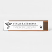 Speciaal gepersonaliseerd chiropractisch bureau naambordje (Voorkant)