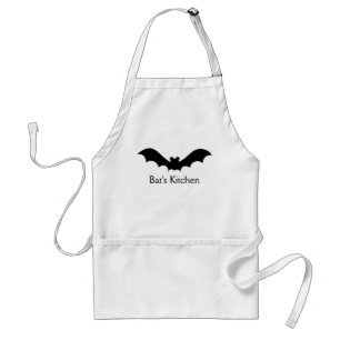 Speciaal gepersonaliseerd Cute Black Halloween Bat Standaard Schort