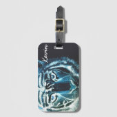 Speciaal gepersonaliseerd door naam tijgerontwerp bagagelabel (Voorkant (verticaal))
