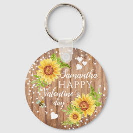 Speciaal gepersonaliseerd door Rustic Happy Valent Sleutelhanger