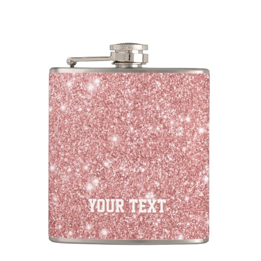 Speciaal gepersonaliseerd Elegant Chic Faux Glitte Heupfles (Voorkant)