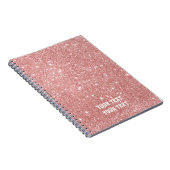 Speciaal gepersonaliseerd Elegant Chic Faux Glitte Notitieboek (Rechterzijde)