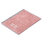 Speciaal gepersonaliseerd Elegant Chic Faux Glitte Notitieboek (Linkerzijde)