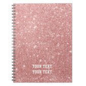 Speciaal gepersonaliseerd Elegant Chic Faux Glitte Notitieboek (Voorkant)