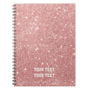 Speciaal gepersonaliseerd Elegant Chic Faux Glitte Notitieboek