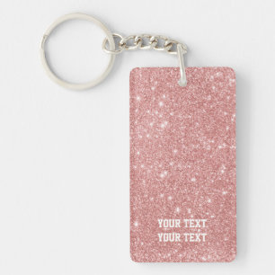 Speciaal gepersonaliseerd Elegant Chic Faux Glitte Sleutelhanger
