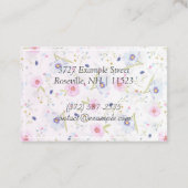 Speciaal gepersonaliseerd "Floral Bloom" (UK/Euro) Visitekaartje (Achterkant)