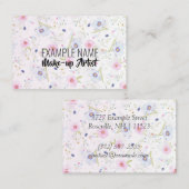 Speciaal gepersonaliseerd "Floral Bloom" (UK/Euro) Visitekaartje (Voorkant / Achterkant)