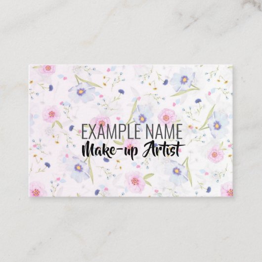 Speciaal gepersonaliseerd "Floral Bloom" (UK/Euro) Visitekaartje (Voorkant)