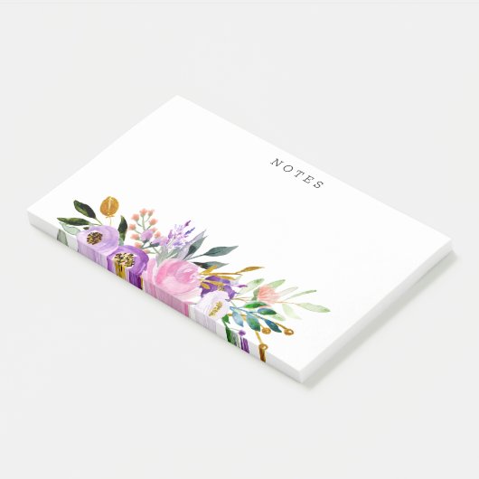 Speciaal gepersonaliseerd floral Bouquet Post-it® Notes (Schuin)