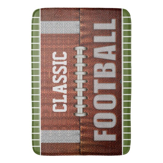 Speciaal gepersonaliseerd Football Bath Mat (Voorkant Verticaal)