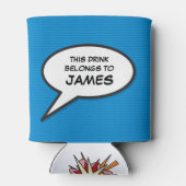 Speciaal gepersonaliseerd Fun Comic Book Speech Bu Blikjeskoeler (Achterkant)