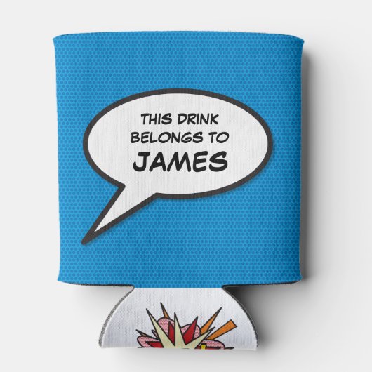 Speciaal gepersonaliseerd Fun Comic Book Speech Bu Blikjeskoeler (Achterkant)