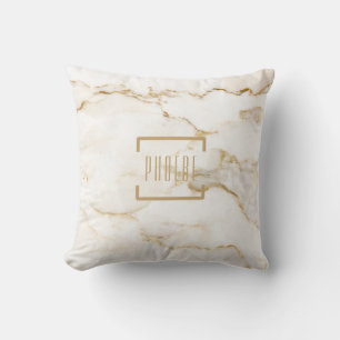 Speciaal gepersonaliseerd Gold Effect Marble Kussen