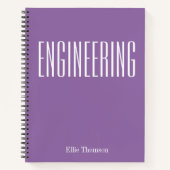 Speciaal gepersonaliseerd grafisch papier, Paars Notitieboek (Voorkant)