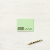 Speciaal gepersonaliseerd Groen Sleeping Bag Roll  Post-it® Notes (Op bureau)