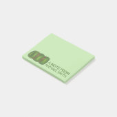 Speciaal gepersonaliseerd Groen Sleeping Bag Roll  Post-it® Notes (Schuin)