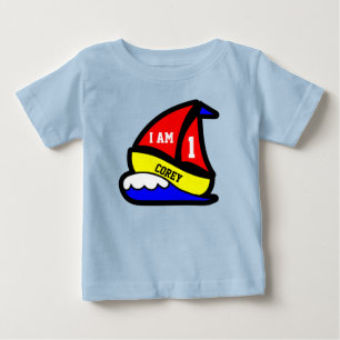Speciaal gepersonaliseerd "I am 1" met Red Sailed