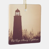 Speciaal gepersonaliseerd kerstfeest van de vuurto keramisch ornament (Rechts)