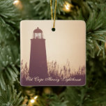 Speciaal gepersonaliseerd kerstfeest van de vuurto keramisch ornament<br><div class="desc">Old Cape Henry Lighthouse - Virginia Beach,  VA Holiday kerstboom Ceramic Ornament door Michelle Istanish - De achterzijde kan gepersonaliseerd worden met een naam,  een jaar of een tekst die u wilt toevoegen. -</div>