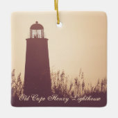 Speciaal gepersonaliseerd kerstfeest van de vuurto keramisch ornament (Voorkant)