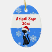 Speciaal gepersonaliseerd kerstkerstkerstfeest in  keramisch ornament (Achterkant)