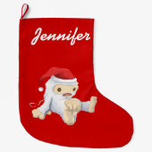 Speciaal gepersonaliseerd kerstwintermonster Speel Grote Kerstsok (Voorkant)