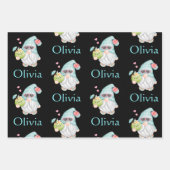 Speciaal gepersonaliseerd koskoepel bedrukt kerstf inpakpapier vel (Voorkant 3)