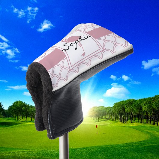 Speciaal gepersonaliseerd kunstdeco Wave Patten Pi Golfheadcover