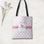 Speciaal gepersonaliseerd kunstdeco Wave Patten Pi Tote Bag