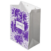 Speciaal gepersonaliseerd medium-Floral design Paa Medium Cadeauzakje (Voorkant Gekanteld)