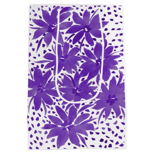 Speciaal gepersonaliseerd medium-Floral design Paa Medium Cadeauzakje (Achterkant)