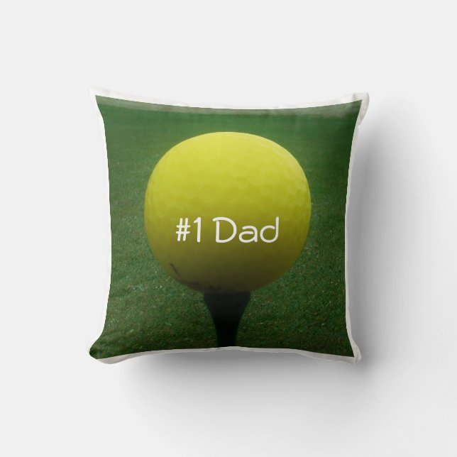 Speciaal gepersonaliseerd met de naam Gele golfbal Kussen (Voorkant)