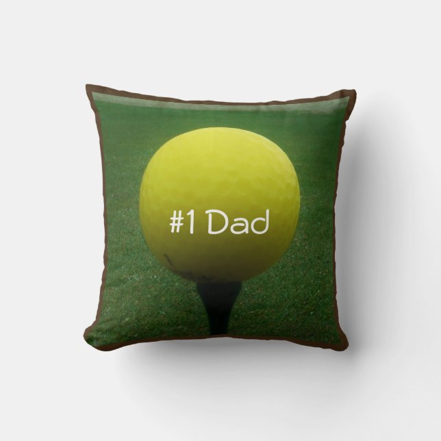Speciaal gepersonaliseerd met de naam Gele golfbal Kussen (Voorkant)
