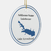 Speciaal gepersonaliseerd met de naam Lake Arrowia Keramisch Ornament (Rechts)