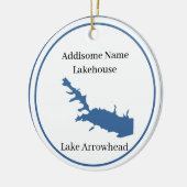 Speciaal gepersonaliseerd met de naam Lake Arrowia Keramisch Ornament (Links)