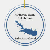 Speciaal gepersonaliseerd met de naam Lake Arrowia Keramisch Ornament (Achterkant)