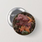 Speciaal gepersonaliseerd met naam Starfish/Zee St Ronde Button 5,7 Cm (Voorkant /achterkant)