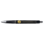 Speciaal gepersonaliseerd Modern Black & Gold Busi Pen (Voorkant)