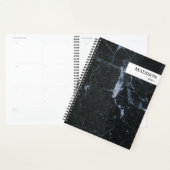 Speciaal gepersonaliseerd Modern Black Marble Mini Planner (Display)