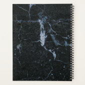 Speciaal gepersonaliseerd Modern Black Marble Mini Planner (Achterkant)