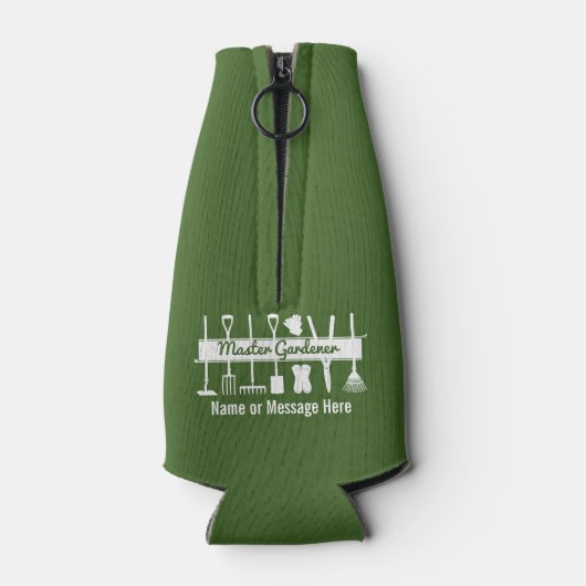 Speciaal gepersonaliseerd modern bos-groene master flesjeskoeler (Achterkant)