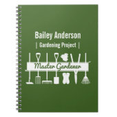 Speciaal gepersonaliseerd modern bos-groene master notitieboek (Voorkant)