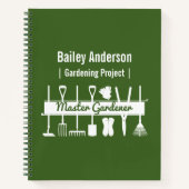 Speciaal gepersonaliseerd modern bos-groene master notitieboek (Voorkant)