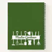 Speciaal gepersonaliseerd modern bos-groene master notitieboek (Achterkant)
