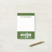 Speciaal gepersonaliseerd modern bos-groene master post-it® notes (Op bureau)