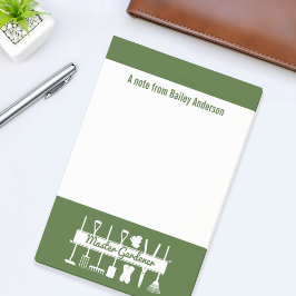 Speciaal gepersonaliseerd modern bos-groene master post-it® notes