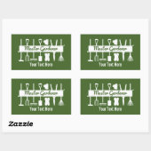 Speciaal gepersonaliseerd modern bos-groene master rechthoekige sticker (Vel)